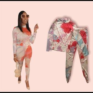 Multi-Colored two piece set